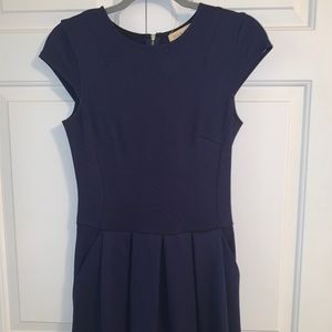 Black Swan Navy pleated dress